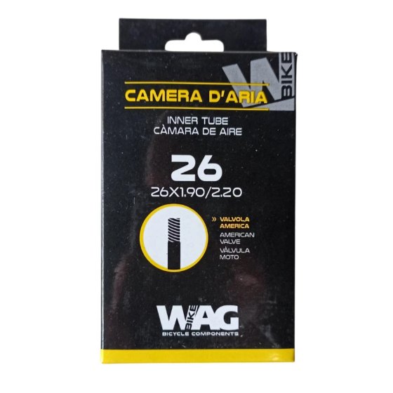 WAG Camera d'aria 26x1.90-2.20 Valvola Schrader 34mm